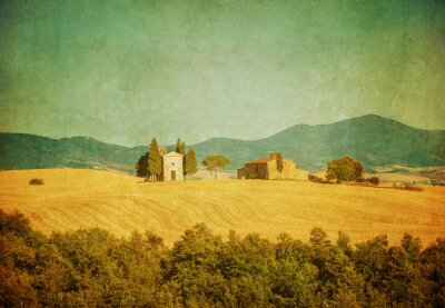 vintage Toscaanse landschap