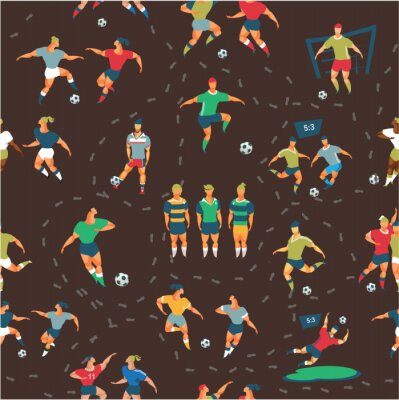 Behang voetbal naadloze patroon