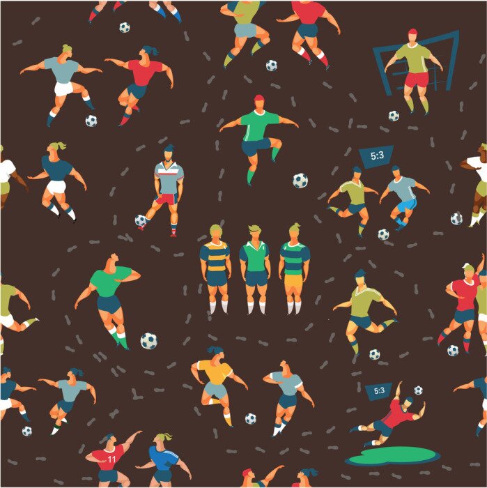Behang voetbal naadloze patroon