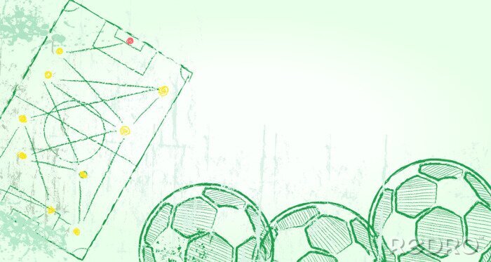 Behang Voetbal of Voetbal ontwerp sjabloon, goede kopie ruimte, vector