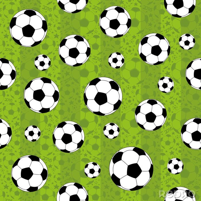 Behang Voetbal patroon voor naadloze achtergrond.
