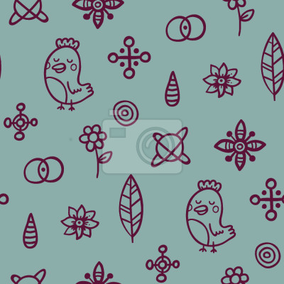 Behang Vogels houden van bloemen