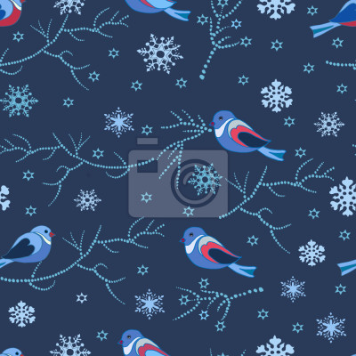 Behang Vogels In De Winter