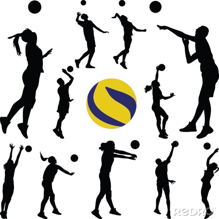 Behang volleybalspeler