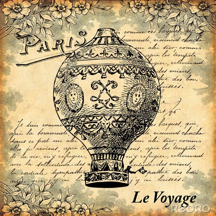 Behang Voyage en montgolfière