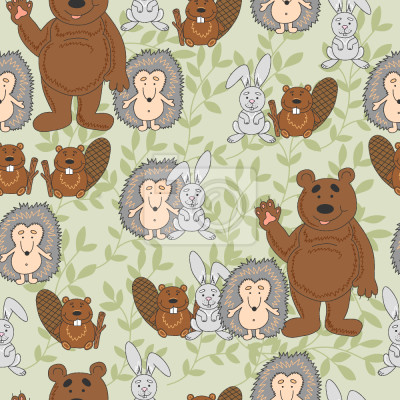 Behang Vriendelijke Wilde Dieren