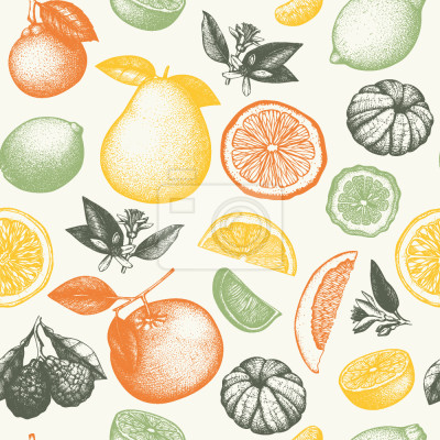 Behang Vruchten In Inkt