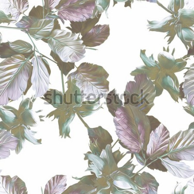 Behang Walnootbladeren in de herfst