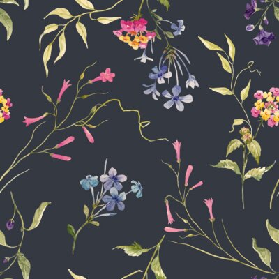 Behang Waterverf bloemen vector patroon