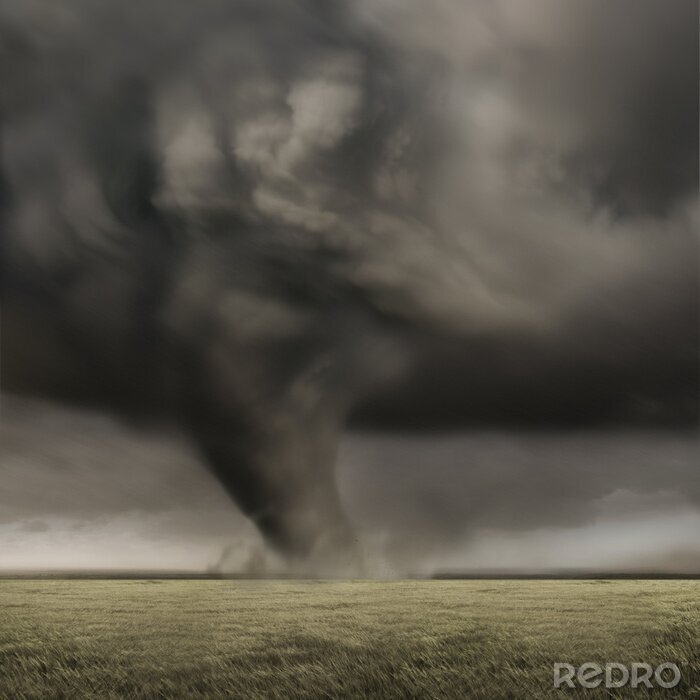Behang Weerloze natuur en een tornado