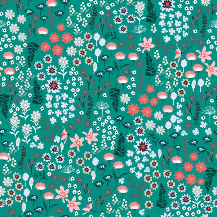 Behang Weiland met wilde bloemen