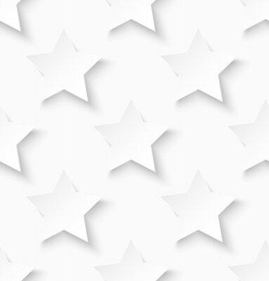 Behang White paper seamless ster patroon achtergrond