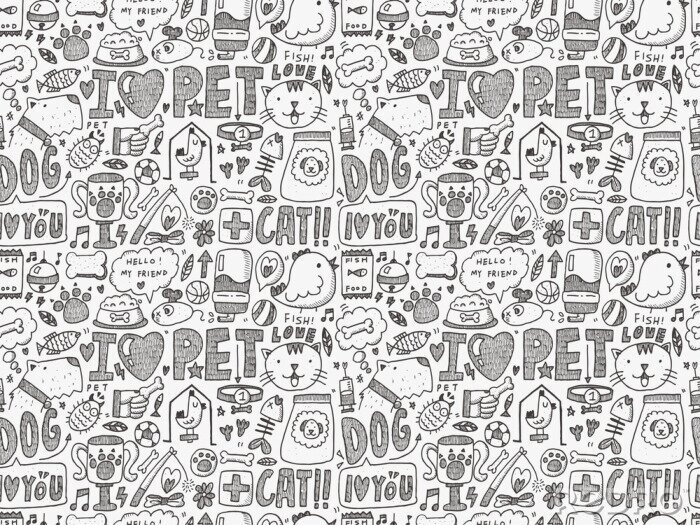 Behang Wij houden van dieren