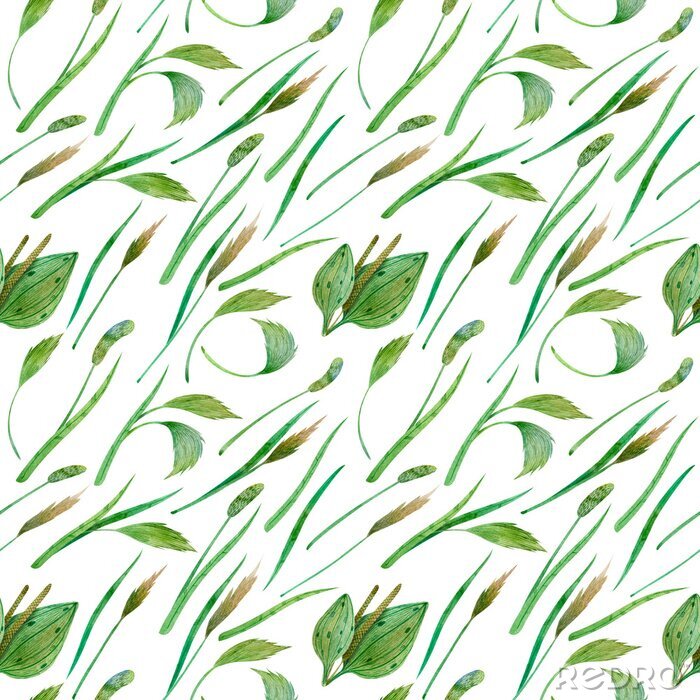 Behang Wilde groene bladeren in de wind