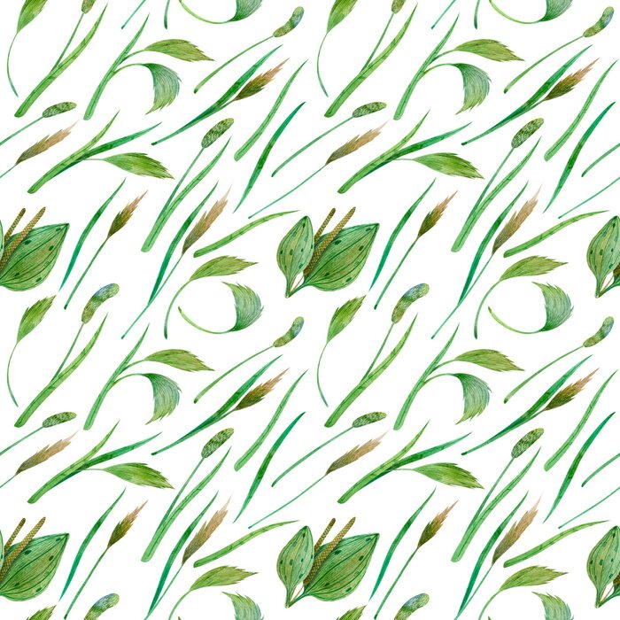 Behang Wilde groene bladeren in de wind