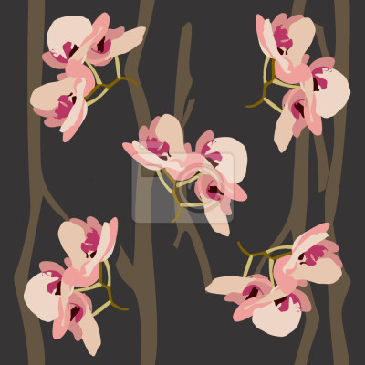 Behang Wilde orchideeën