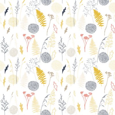 Behang Wilde veldplanten