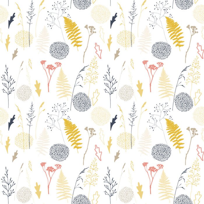 Behang Wilde veldplanten