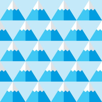 Behang Winterbergen in blauw