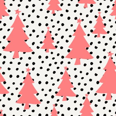 Behang Winterbomen op een stipachtergrond