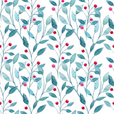 Behang Winterse struiken