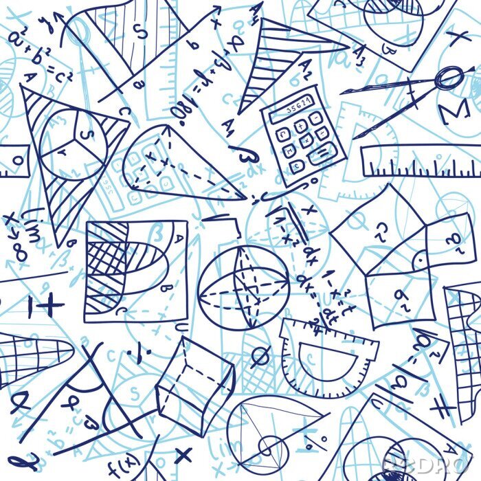 Behang Wiskunde naadloze patroon