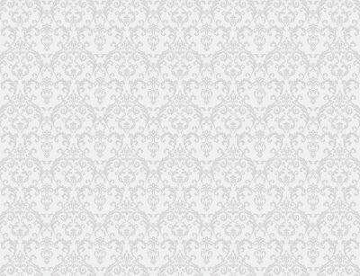 Behang wit bloemenpatroon behang