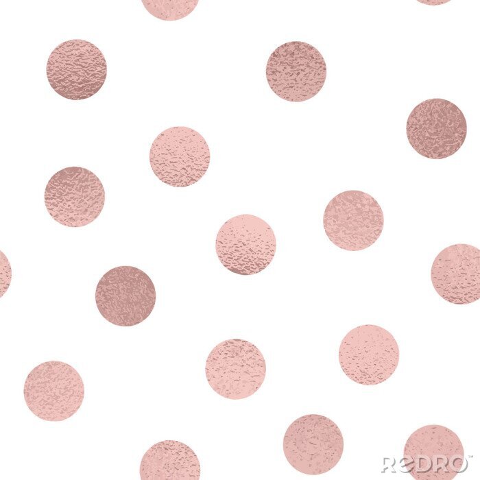 Behang Wit dessin met roze verloopstippen