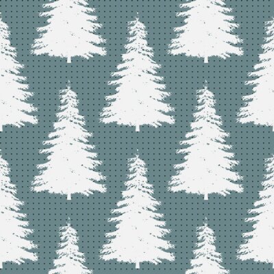 Behang Wit geschetste bomen