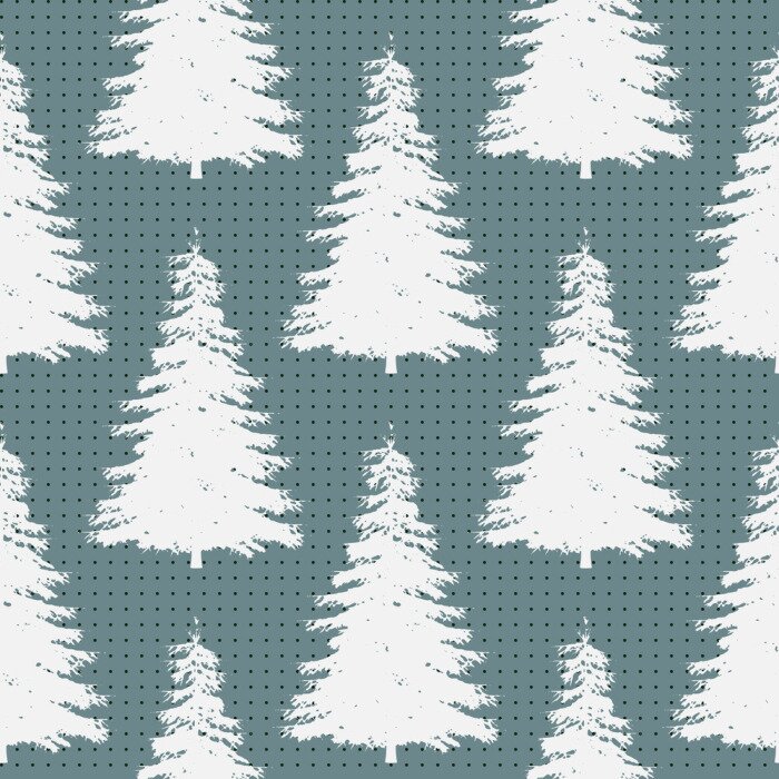 Behang Wit geschetste bomen