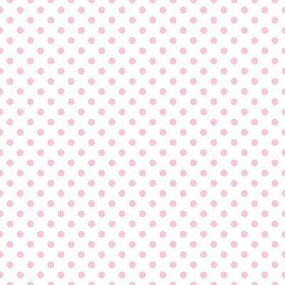 Behang Wit motief met roze stippen