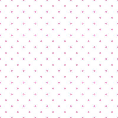 Behang Wit patroon met kleine roze stippen