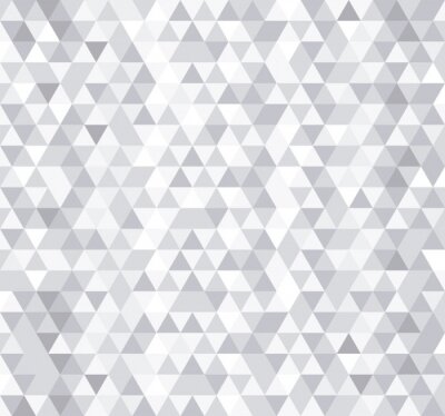 Behang Witte driehoek tegels naadloos patroon, vector achtergrond.