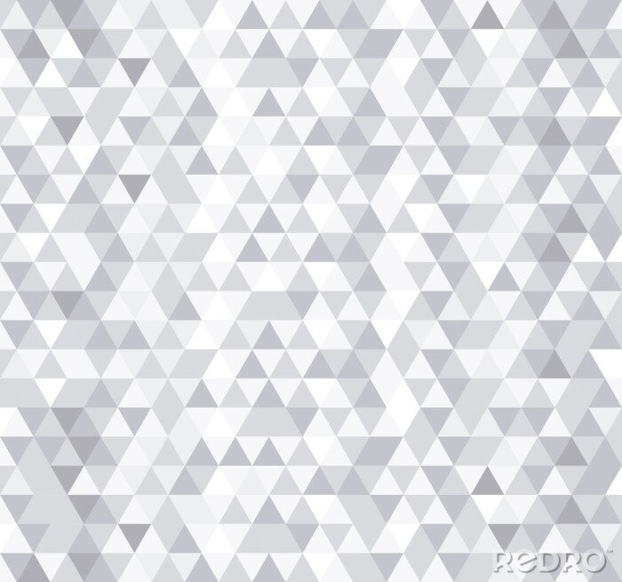 Behang Witte driehoek tegels naadloos patroon, vector achtergrond.