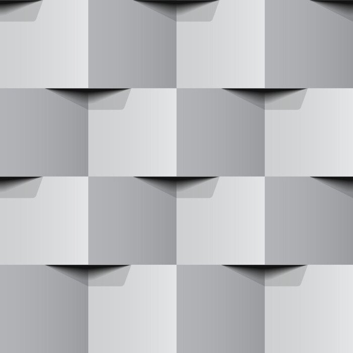 Behang Witte geometrische 3D textuur