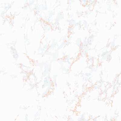 Behang Witte marmer textuur met roze goud. Patina effect. Naadloos patroon. Overlay nood graan. Sequin roos goud. Vakantie achtergrond. Lichte kleur. Vector. EPS10.