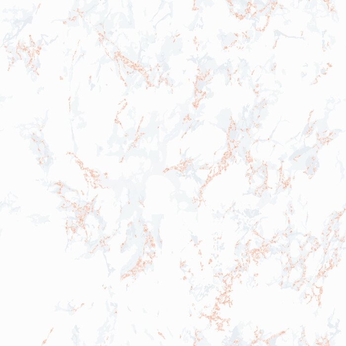 Behang Witte marmer textuur met roze goud. Patina effect. Naadloos patroon. Overlay nood graan. Sequin roos goud. Vakantie achtergrond. Lichte kleur. Vector. EPS10.