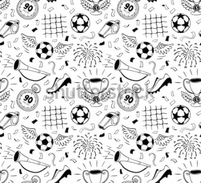 Behang WK-symbolen in jeugdstijl