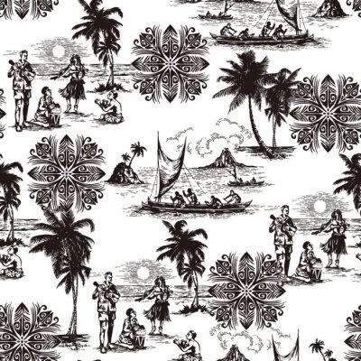 Behang ハ ワ イ 風景 柄