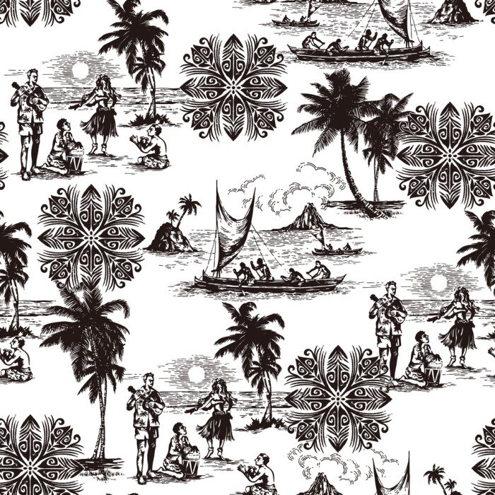 Behang ハ ワ イ 風景 柄