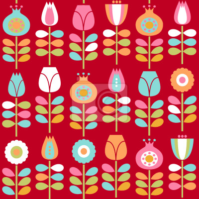 Behang Zeven Tiger Bloemen