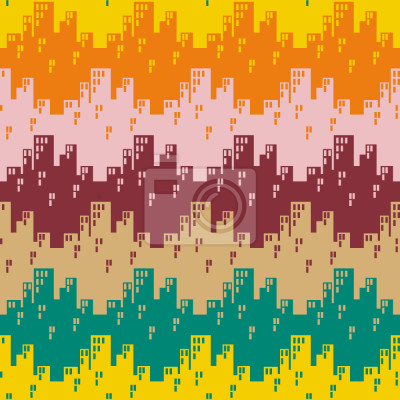 Behang zigzag Cities