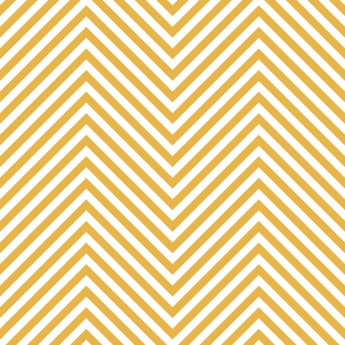 Behang Zigzag geel patroon. Achtergrond van de Golf in Vector