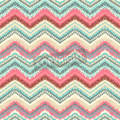 Behang Zigzag in etnische stijl