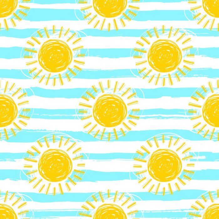 Behang Zonsondergang boven de zee van de zomer