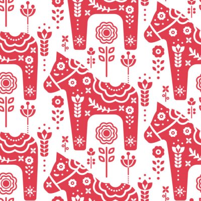 Behang Zwaan naadloos vectorpatroon van Dala.