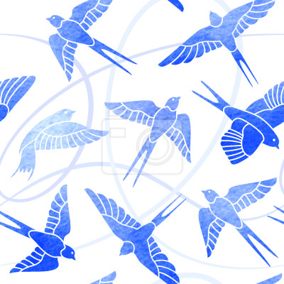 Behang zwaluwen Flight