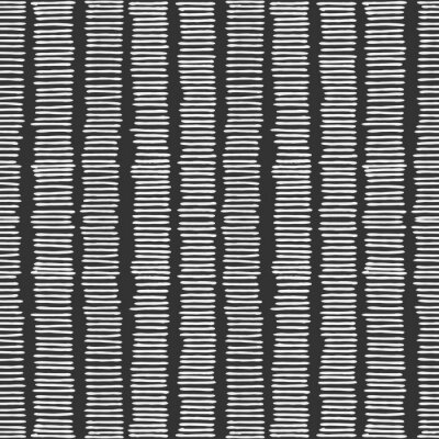 Behang Zwart en wit klein strepen patroon