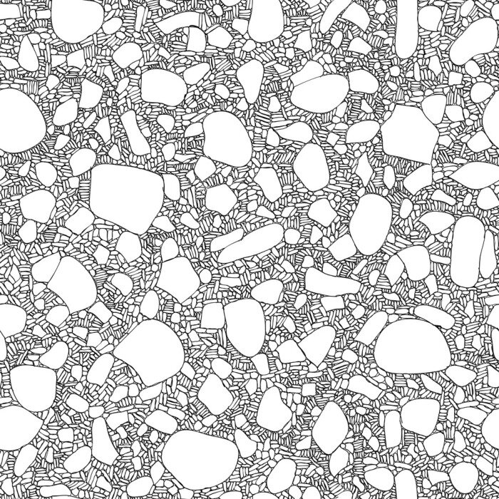 Behang Zwart en wit stenenpatroon