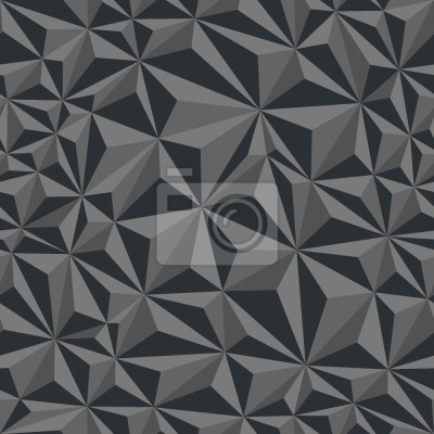 Behang Zwart-grijze driehoeken in 3D